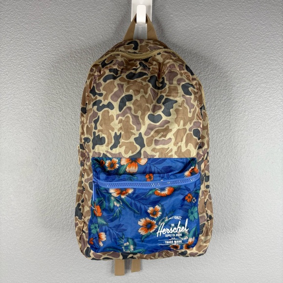 Herschel Supply Co. Camo and Blue Packable Daypack - Picture 1 of 13